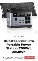 🔋🔆OUKITEL P2001 Pro3200W Powerstation + 400W zonnepaneel, Ophalen of Verzenden, Nieuw