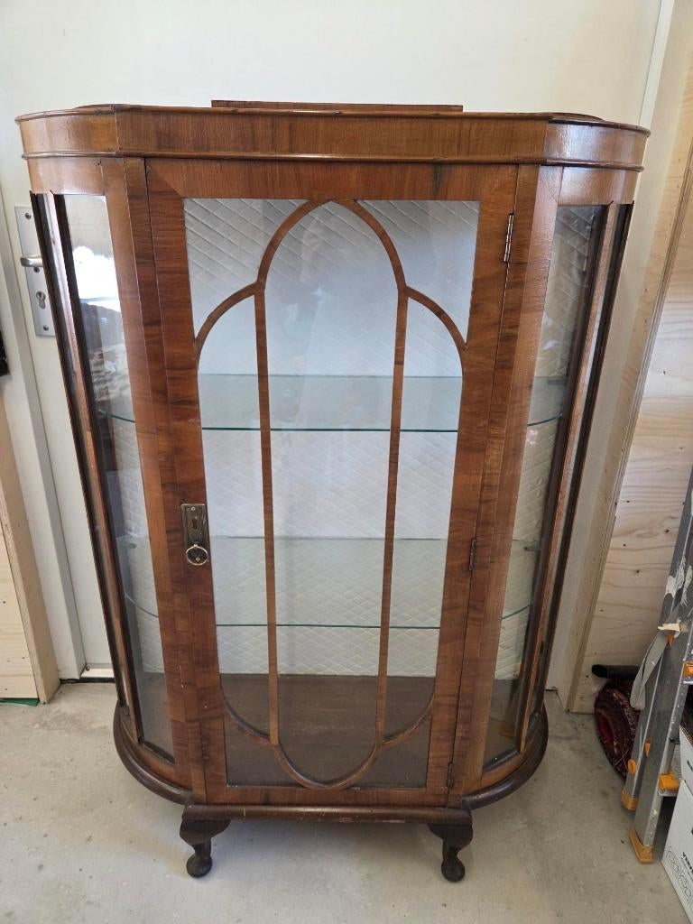 Antiek mahonie engels vitrinekast, Ophalen