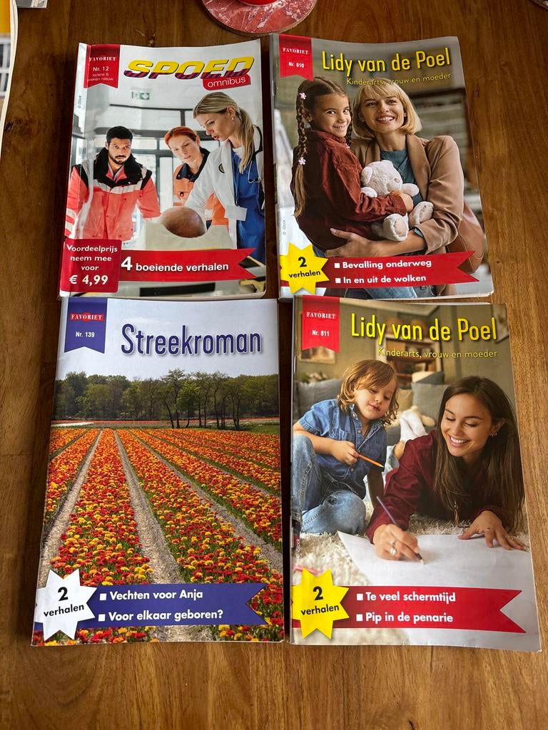 4 Favoriet Romans: Spoed, Lidy van de Poel, Streekroman, Boeken, Romans, Ophalen of Verzenden, Zo goed als nieuw, Nederland
