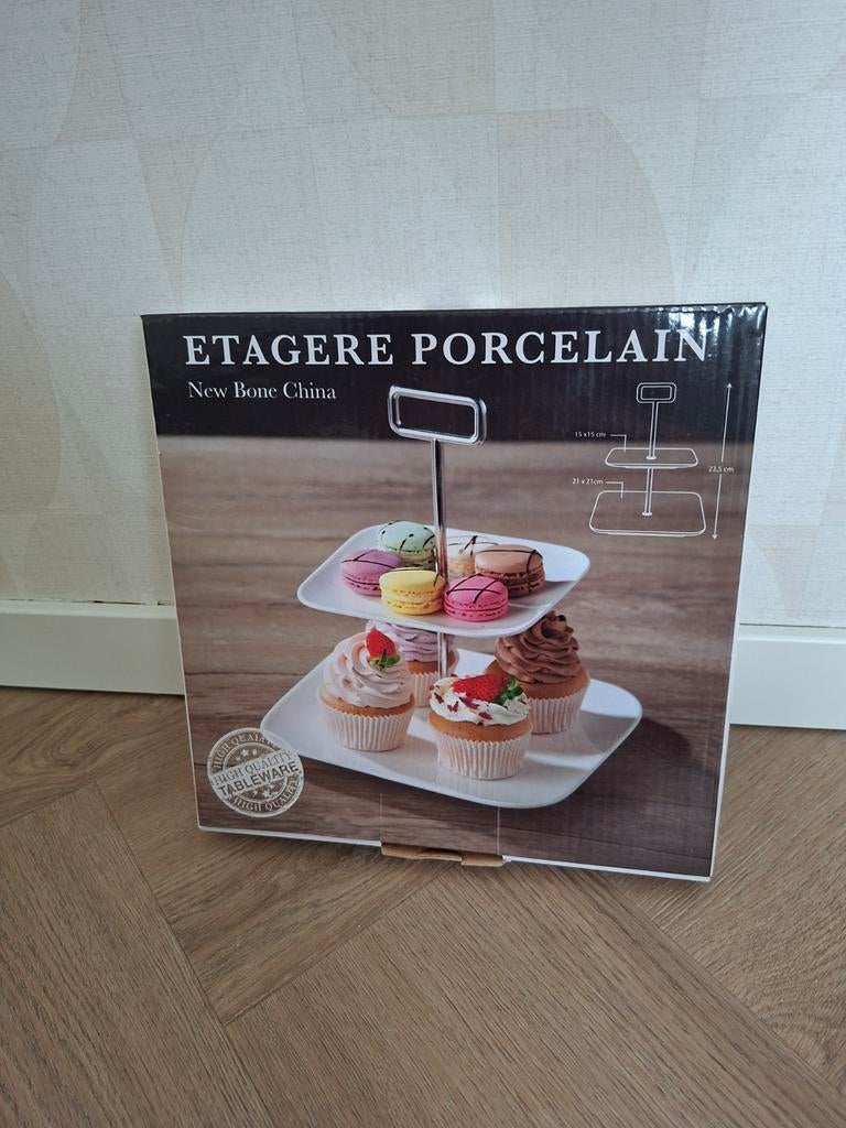 Etagere porselein, New Bone China, Ophalen of Verzenden, Nieuw