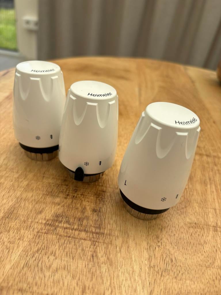 Heimeier Thermostatische Radiatorkraan - Set van 3, Thermostaat, Minder dan 30 cm, Minder dan 60 cm, Ophalen of Verzenden
