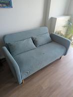 Groene slaapbank + ikea topper, Huis en Inrichting, Slaapkamer | Slaapbanken, Ophalen, Tweepersoons, 140 cm, Zo goed als nieuw