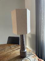 HK Living Retro Base Lamp bruin met linnen kap, Huis en Inrichting, Ophalen, Zo goed als nieuw, Stof, 50 tot 75 cm