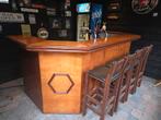 Complete mancave bar, Ophalen, Gebruikt, Inclusief barstoelen