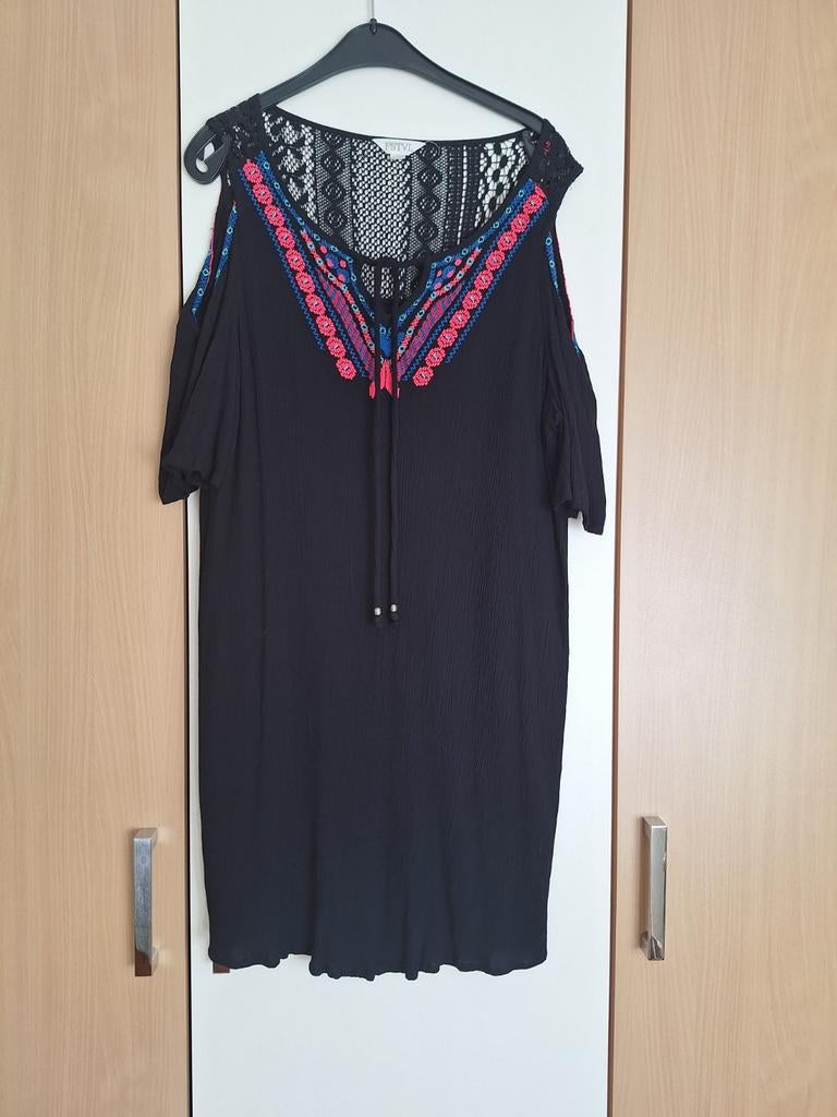 India katoenen jurk, maat 42, Kleding | Dames, Blauw, Maat 42/44 (L), Ophalen of Verzenden, Zo goed als nieuw