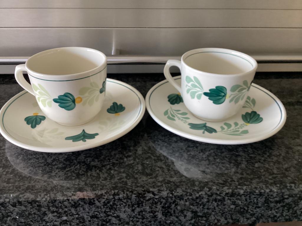 2 mooie kop en schotels Royal Boch, Ophalen of Verzenden, Zo goed als nieuw, Overige stijlen, Kop(pen) en/of Schotel(s)