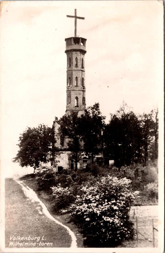 Valkenburg - Wilhelmina-toren, Verzenden, 1940 tot 1960, Gelopen, Limburg