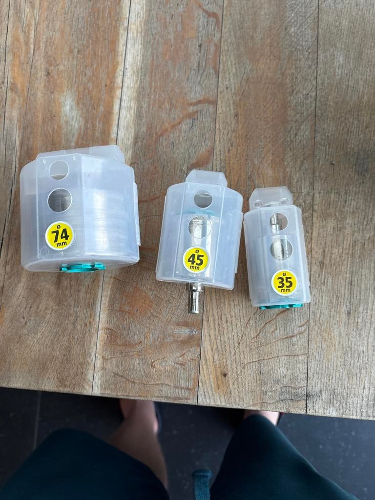 Diamantboren set - 35mm, 45mm, 74mm - Zo goed als nieuw, Ophalen, Zo goed als nieuw, Overige typen