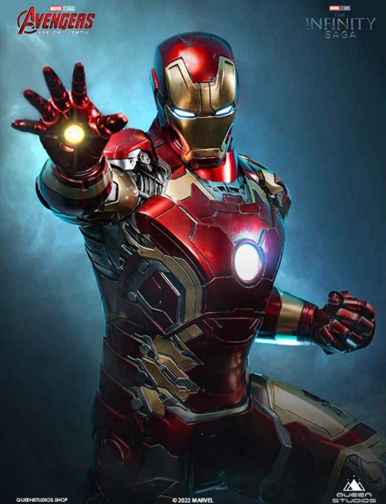Queen Studios Iron Man mark 43 1/4 scale statue (marvel), Ophalen of Verzenden, Nieuw, Fantasy