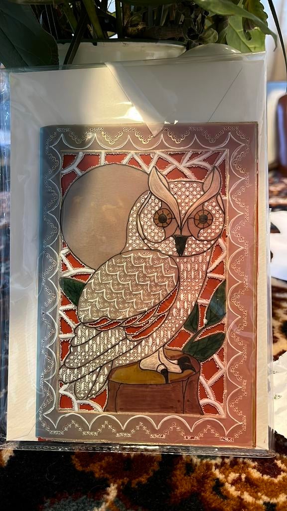 Te koop pergamano kaart uil, Ophalen of Verzenden, Nieuw, Dieren