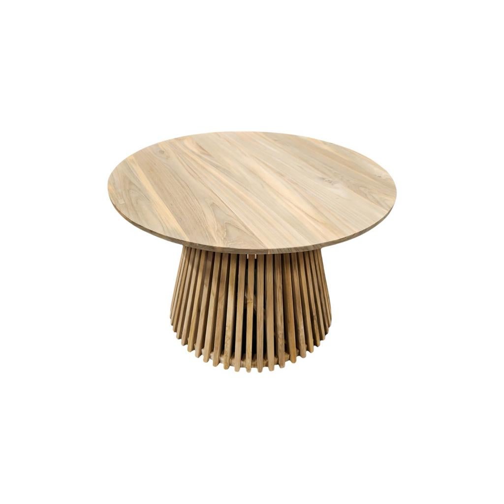 Ronde teakhouten salontafel 70cm, 50 tot 100 cm, Nieuw, Tijdloos Aziatische, Minder dan 50 cm