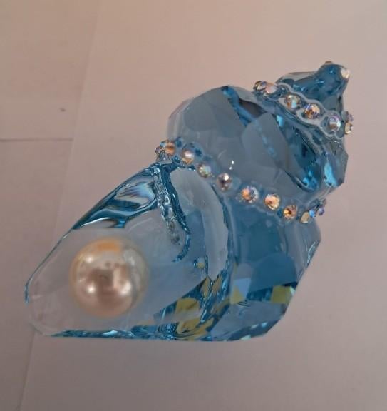 Swarovski idyllia hoornschelp en parel, Ophalen of Verzenden, Zo goed als nieuw, Zilver, Overige materialen