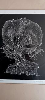 Houtgravure- Renaat Bosschaert., Antiek en Kunst, Verzenden