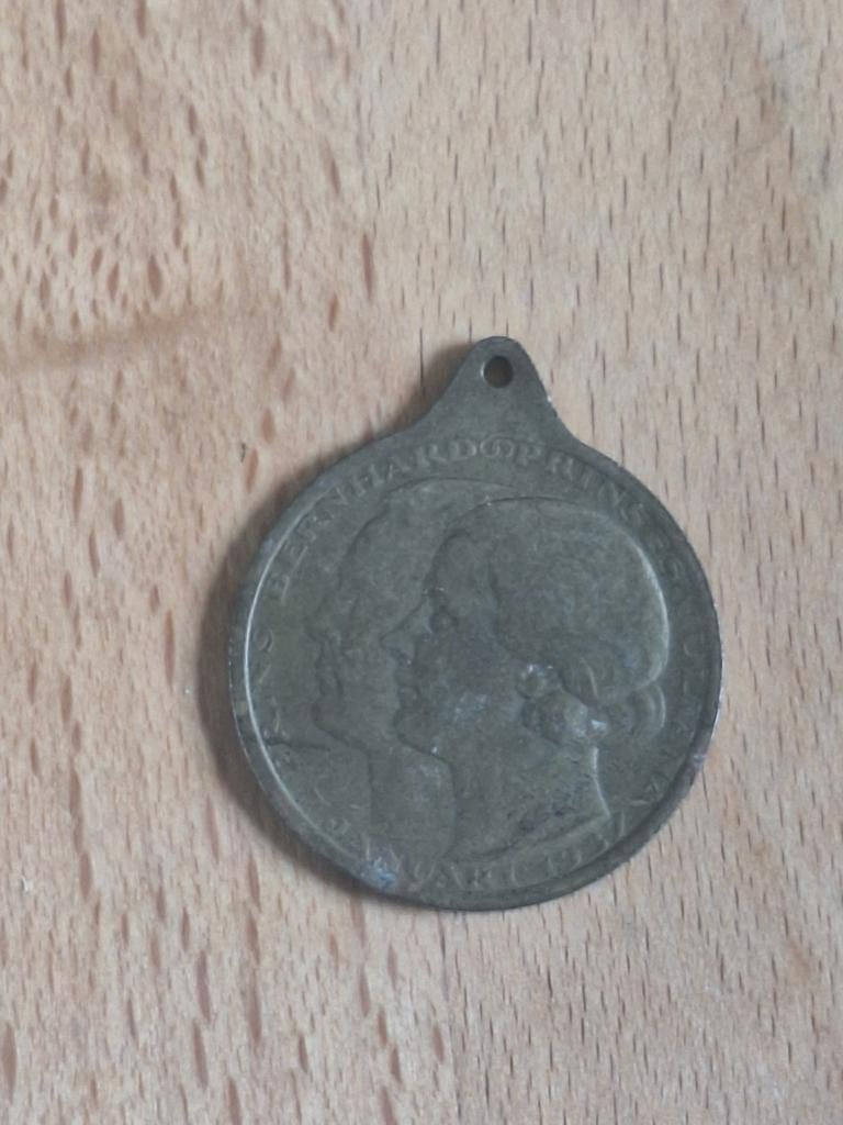 Penning 1937 Bernhard Juliana Amsterdam, Postzegels en Munten, Ophalen of Verzenden