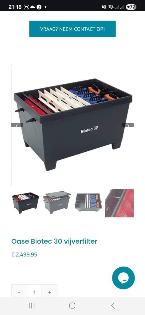 vijver oase biotec 30 vijver filter, Ophalen, Gebruikt, Vijverfilter