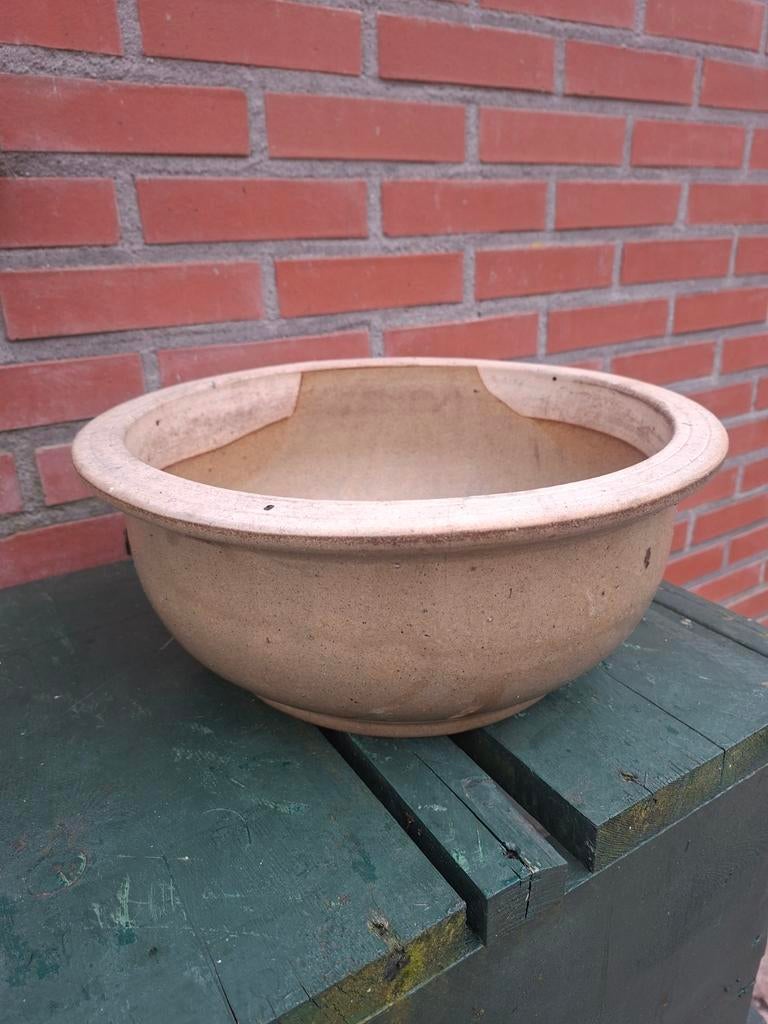 Vintage aardewerken bloemenschaal, Ophalen of Verzenden