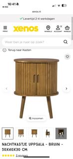 2 nachtkastjes xenos Uppsala bruin, Huis en Inrichting, Ophalen, Zo goed als nieuw, Minder dan 45 cm, Minder dan 55 cm
