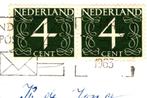 939363 Alkmaar NH 1963 stadhuis Gelopen met postzegel, Ophalen of Verzenden, 1960 tot 1980, Gelopen, Noord-Holland