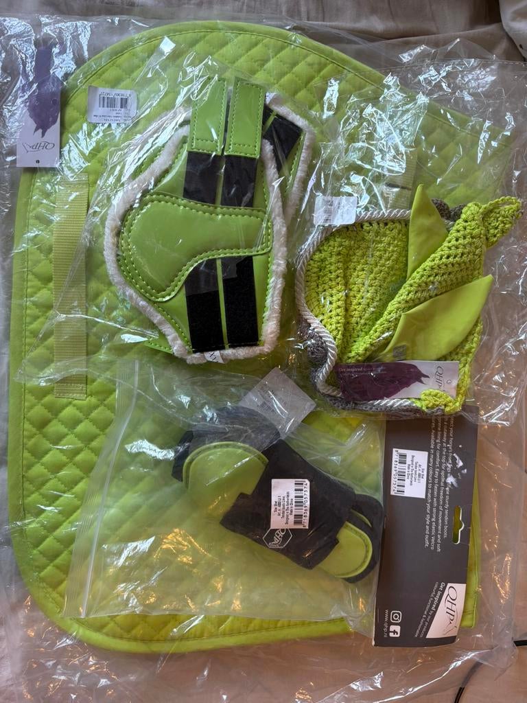 Shetland setje lime dekje en peesbeschermers, Ophalen of Verzenden, Nieuw, Overige toepassingen