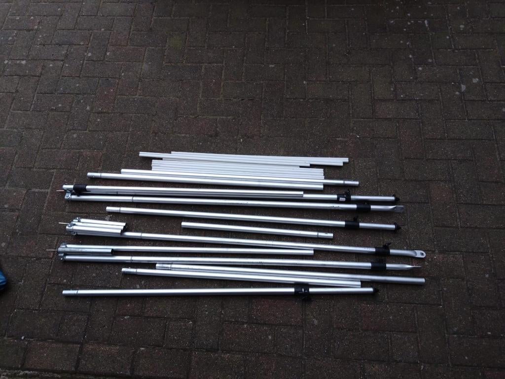 Aluminium stokken set voor een Dorema voortent luifel, Caravans en Kamperen, Caravan accessoires, Ophalen, Gebruikt