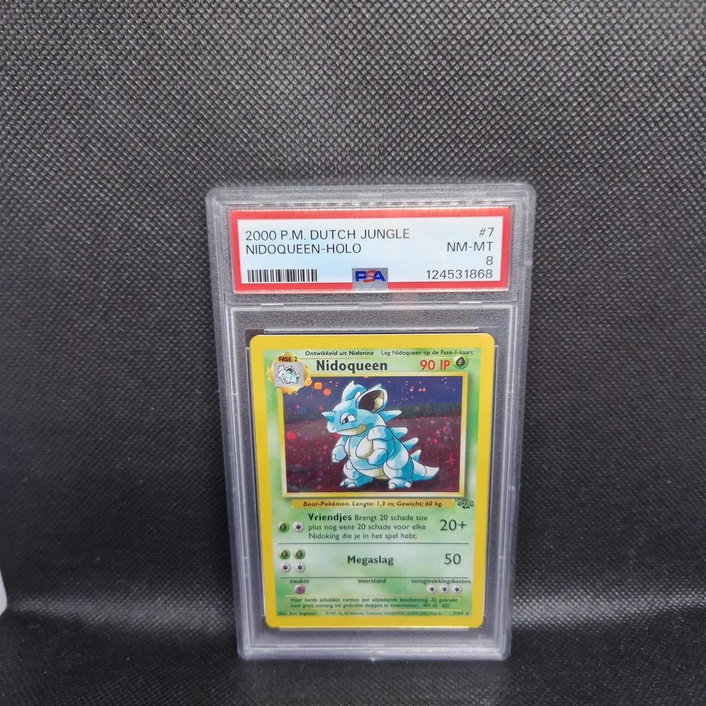 Nidoqueen Holo NL Jungle PSA 8, Ophalen of Verzenden, Zo goed als nieuw