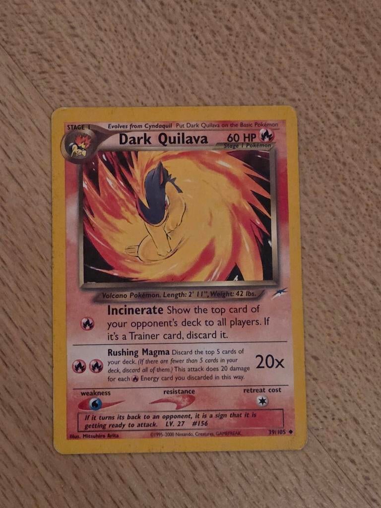 Pokémon kaart Dark Quilava, Ophalen of Verzenden