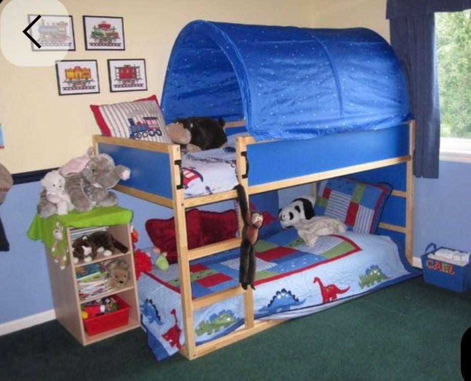 IKEA Kura bedtent blauw met witte stippen, Ophalen of Verzenden, Zo goed als nieuw, Overige typen