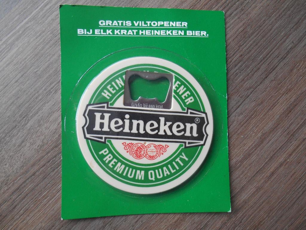 Heineken opener in de vorm van een viltje, Verzamelen, Merken en Reclamevoorwerpen, Ophalen of Verzenden, Nieuw, Gebruiksvoorwerp