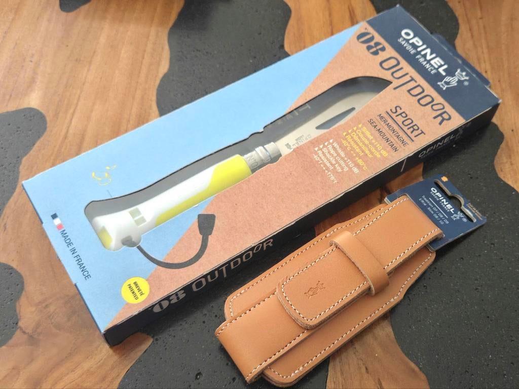 Opinel No 8 outdoor zakmes / Opinel etui  ..nieuw.., Ophalen of Verzenden, Nieuw