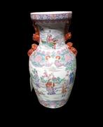 Chinese balustervaas met meerkleurig decor, Ophalen of Verzenden