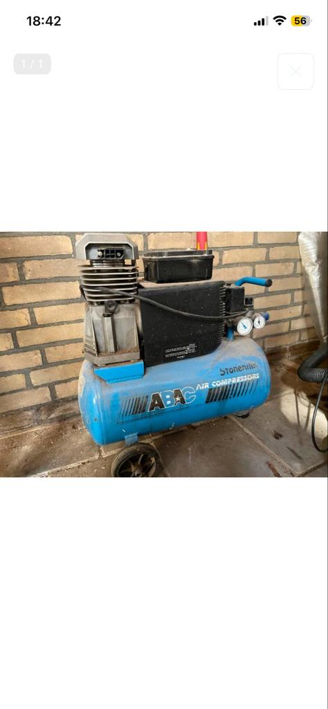 ABAC compressor, Ophalen, Gebruikt, 6 tot 10 bar, Minder dan 200 liter/min