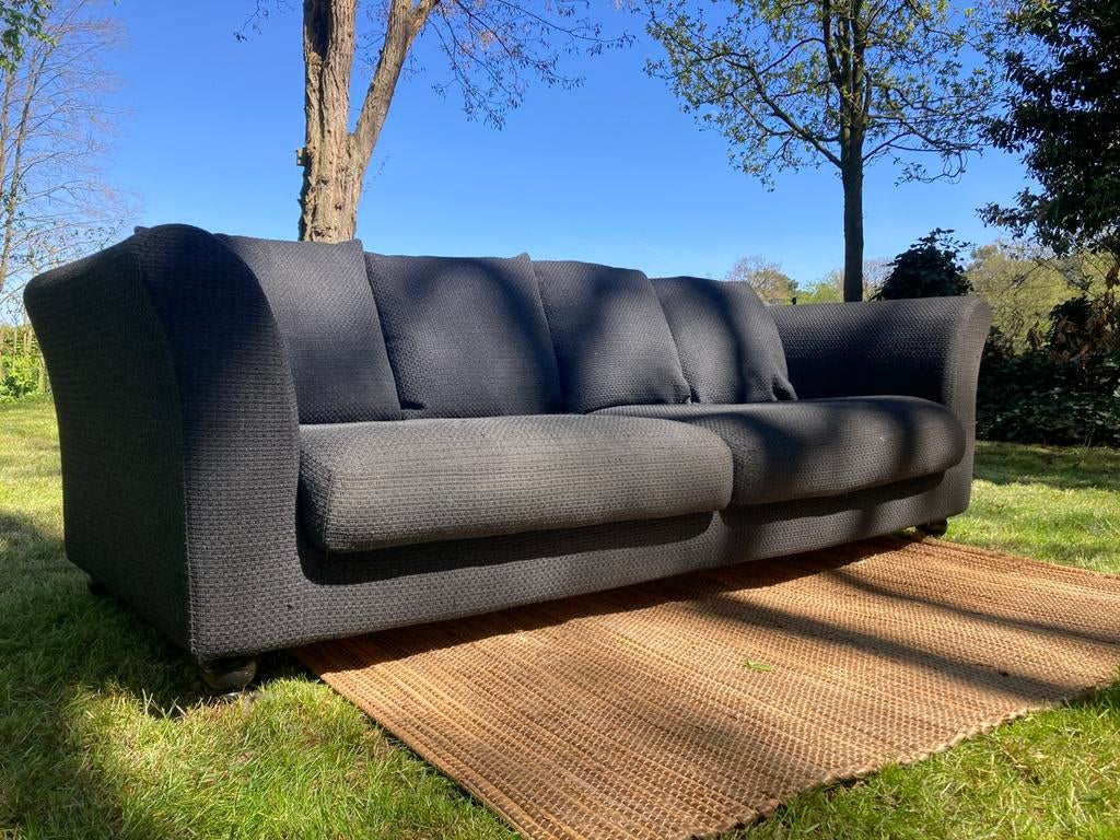 Bank design Gelderland 6005 Charter jan de Bouvrie staalblau, Ophalen, Gebruikt, Lounge, Driepersoons