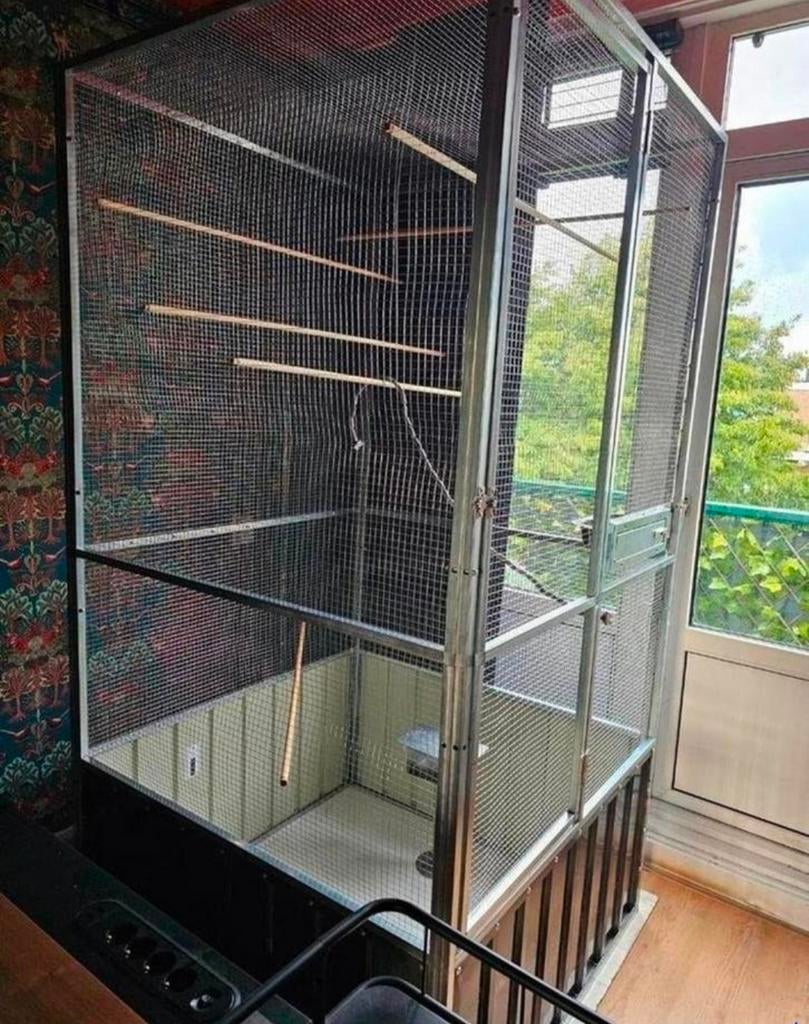 Grote volière  / vogelkooi BIEDEN, Dieren en Toebehoren, Vogels | Hokken en Kooien, Ophalen, Gebruikt, Aluminium, Volière