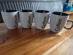 Koffie / Coffee mokken 4 stuks, Ophalen of Verzenden, Aardewerk, Overige stijlen, Kop(pen) en/of Schotel(s)
