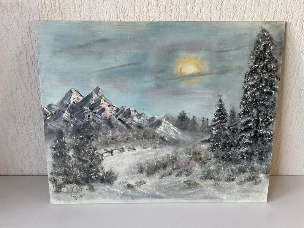 Schilderij De Wintermorgen Gerda Slingerland, Antiek en Kunst, Ophalen