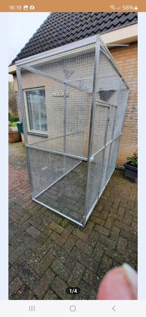 Kippenren van aluminium gazen panelen, Dieren en Toebehoren, Pluimvee | Toebehoren, Ophalen, Kippenhok of Kippenren