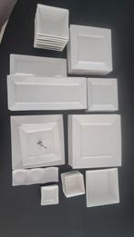 Serviesset Xenos vierkant wit porselein, Ophalen, Zo goed als nieuw