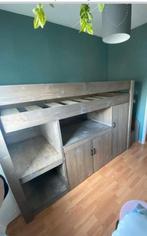 Hoogslaper met bureau trapje aan de zijkant, Ophalen, Gebruikt, Eenpersoons, 210 cm