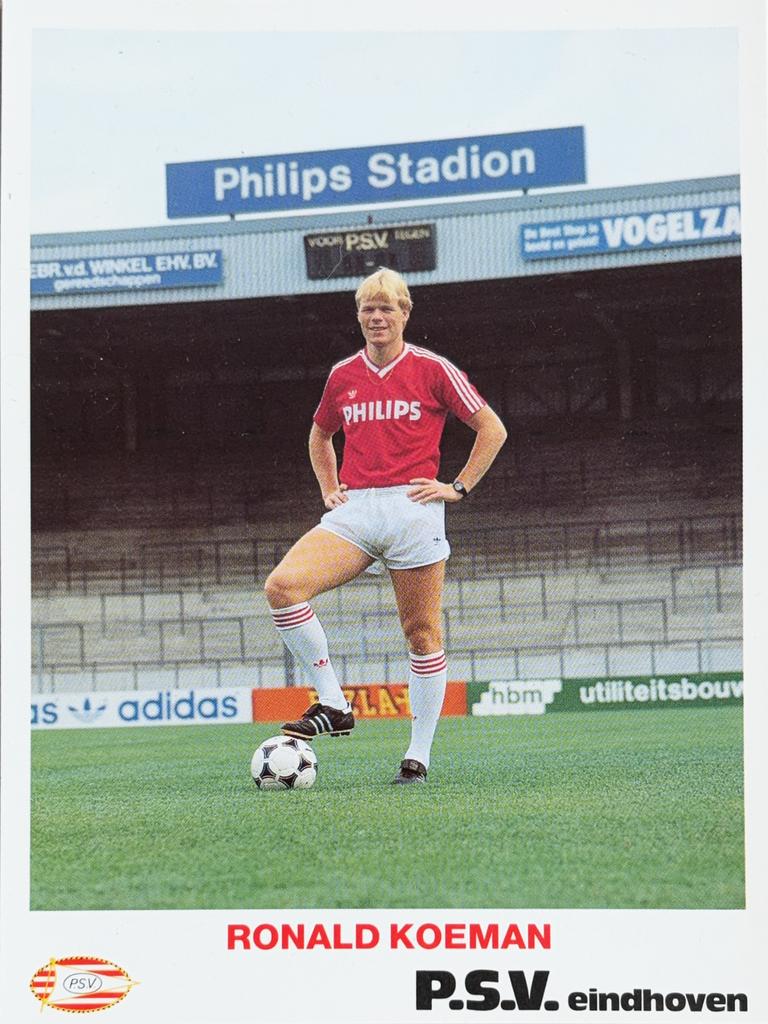 Spelerskaart Ronald Koeman - PSV Eindhoven - 1986/1987, Ophalen of Verzenden, Zo goed als nieuw, PSV, Spelerskaart