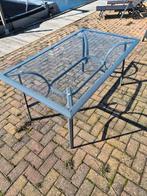 Gratis ophalen: Tuintafel met glazen blad, Ophalen of Verzenden, Gebruikt, Aluminium