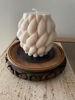 Donkerbruin onderbord bord plateau stolp cloche vintage, Ophalen of Verzenden