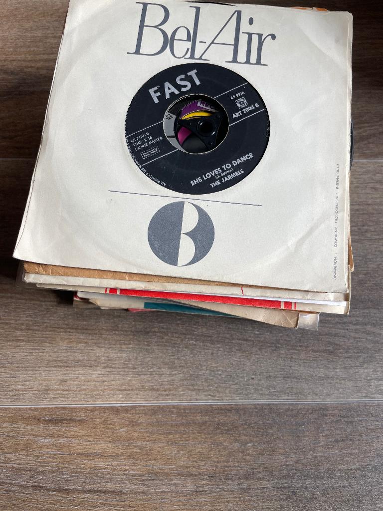 Partij 50 jukebox singles 1955-1965, Gebruikt, Verzenden, Voor 1960, 7 inch