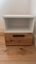 Bedside Table / Nightstand (Oak & White), Ophalen, Gebruikt, Minder dan 45 cm, Minder dan 55 cm
