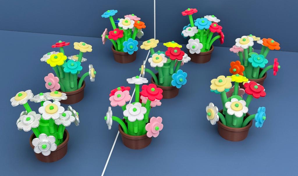 bloempot met bloemen, Ophalen of Verzenden, Nieuw