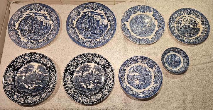Diverse antieke engelse borden (samen voor 30,= euro), Antiek en Kunst, Antiek | Servies los, Ophalen of Verzenden