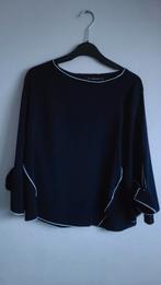 Donkerblauwe top met strikdetail op mouw, Maat 38/40 (M), Blauw, Ophalen of Verzenden, Zara Basic