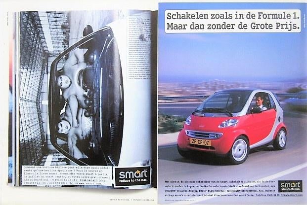 5 vintage advertenties reclames Smart autos 1998 auto, Ophalen of Verzenden, Gebruikt, Auto's