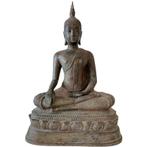 Oud Thais Boeddhabeeld in brons – Ayutthaya stijl 173, Ophalen of Verzenden, Gebruikt