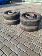 4 goede KUMHO zomerbanden + velgen en wieldoppen, Ophalen, 15 inch, 175 mm, Band(en)