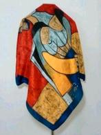 Prachtige grote sjaal met Picasso beschildering, Verzenden, Zo goed als nieuw, Sjaal